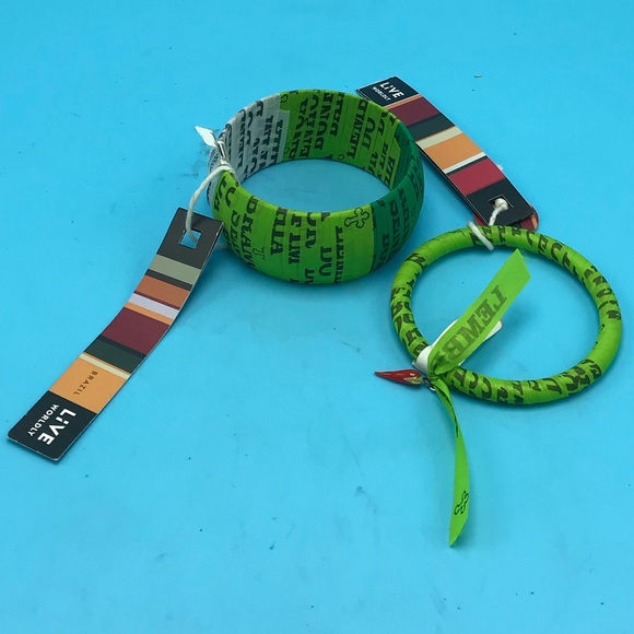 2 Bangle Bracelets by Live Worldly Brazil - Picture 2 of 4